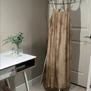 Elegant Tan Maxi Dress